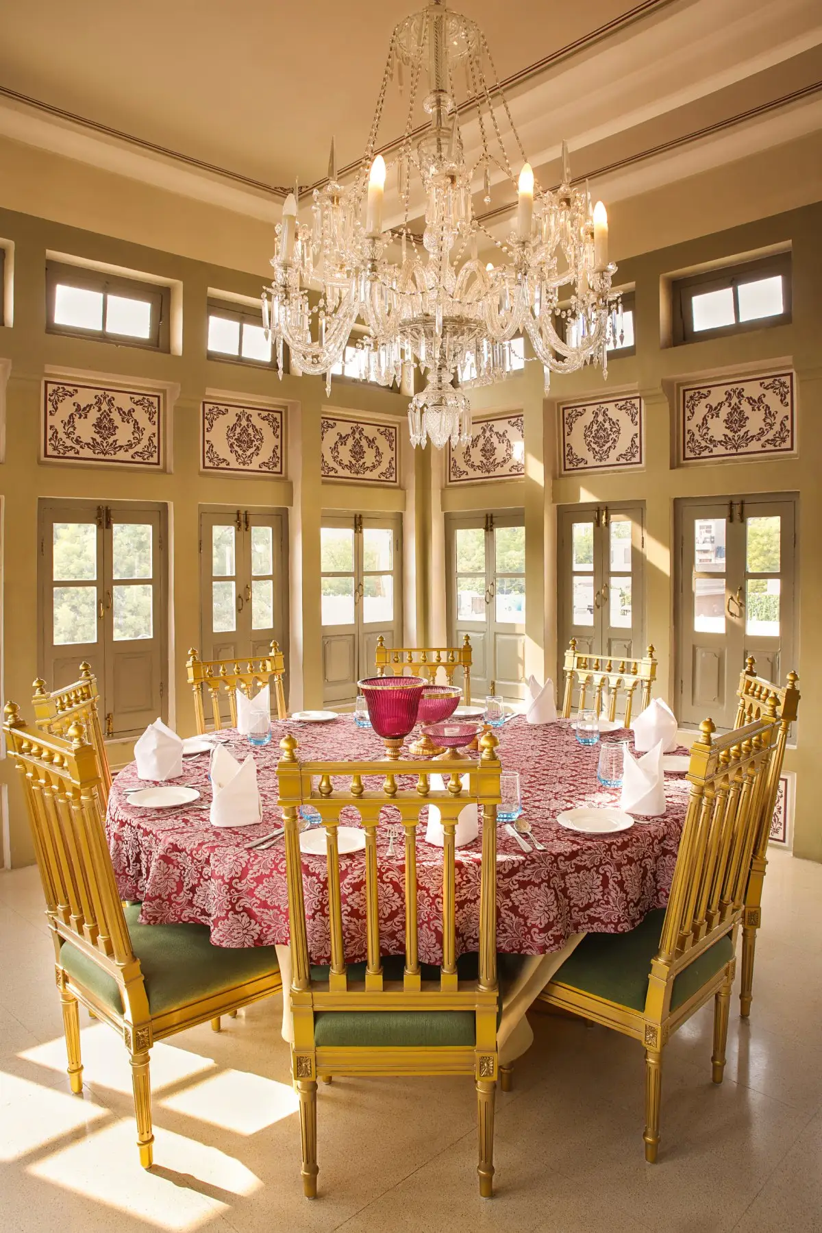 Guests enjoying a meal